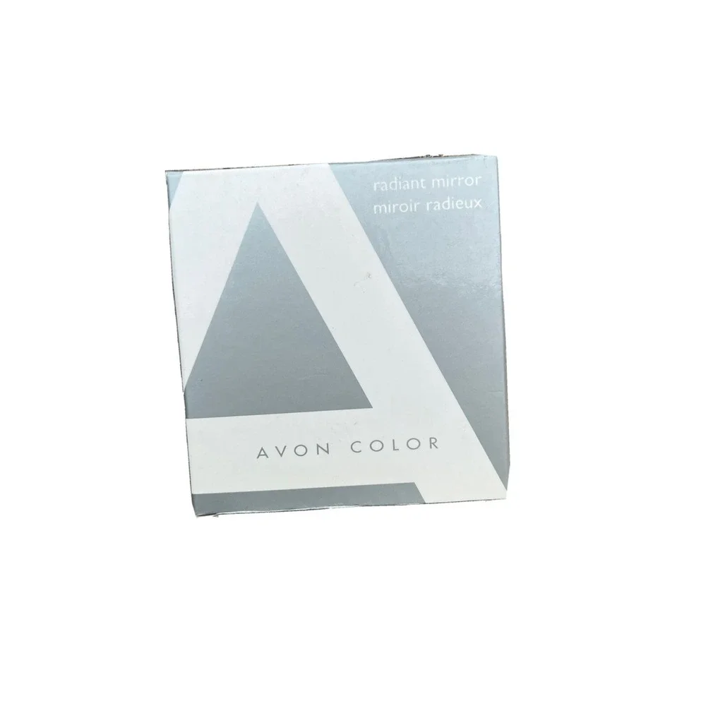 Avon Radiant Mirror Silver With Peach Pouch New In Box